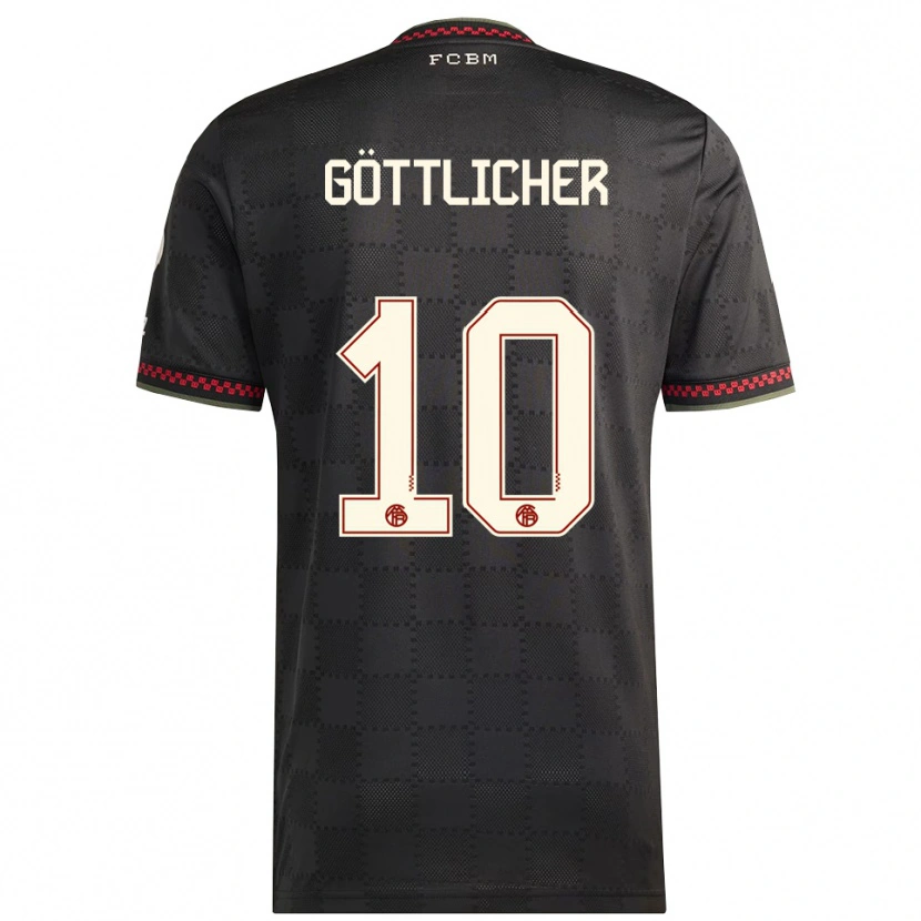 Danxen Bambino Maglia Moritz Göttlicher #10 Nero Bianco Kit Gara Third 2025/26 Maglietta