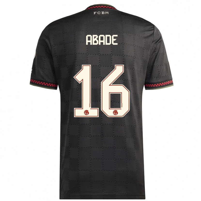 Danxen Bambino Maglia Daniel Abade #16 Nero Bianco Kit Gara Third 2025/26 Maglietta