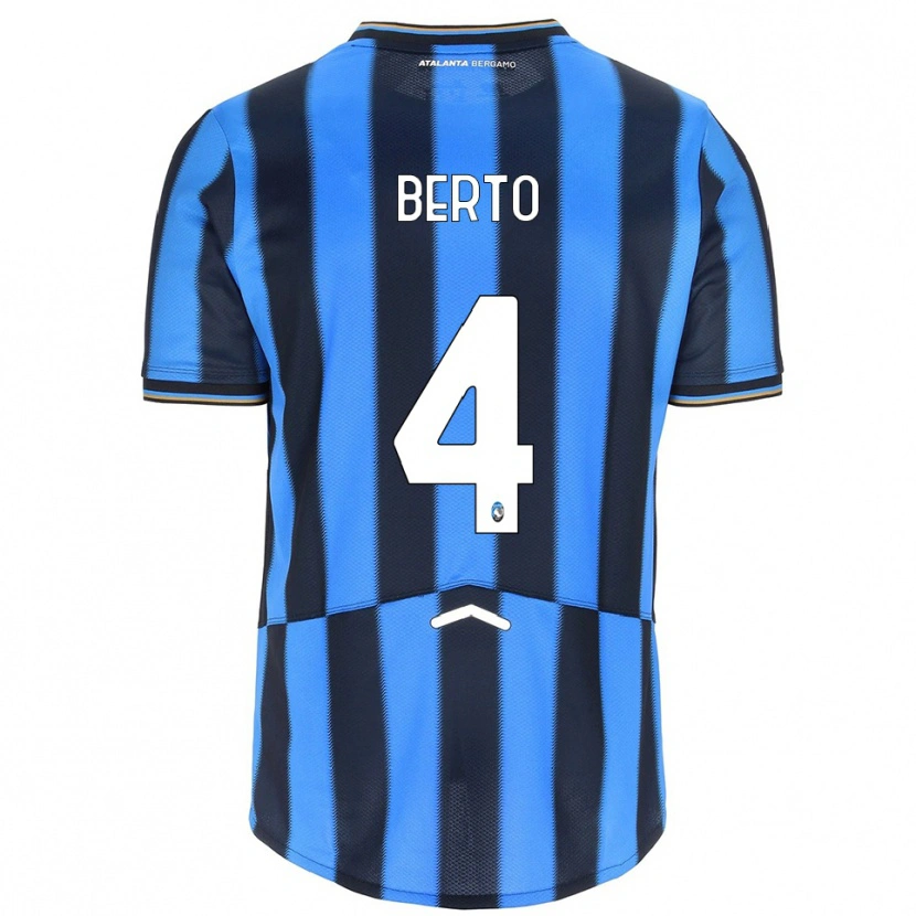 Danxen Uomo Maglia Gabriele Berto #4 Azzurro Nero Kit Gara Home 2025/26 Maglietta
