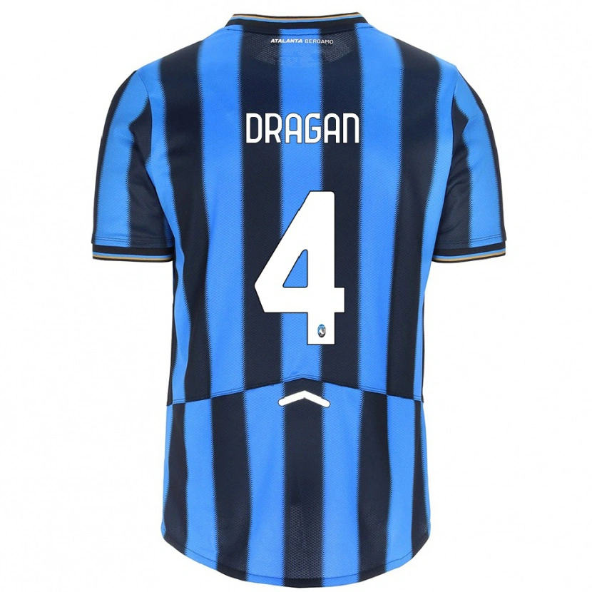 Danxen Uomo Maglia Oleksandr Dragan #4 Azzurro Nero Kit Gara Home 2025/26 Maglietta