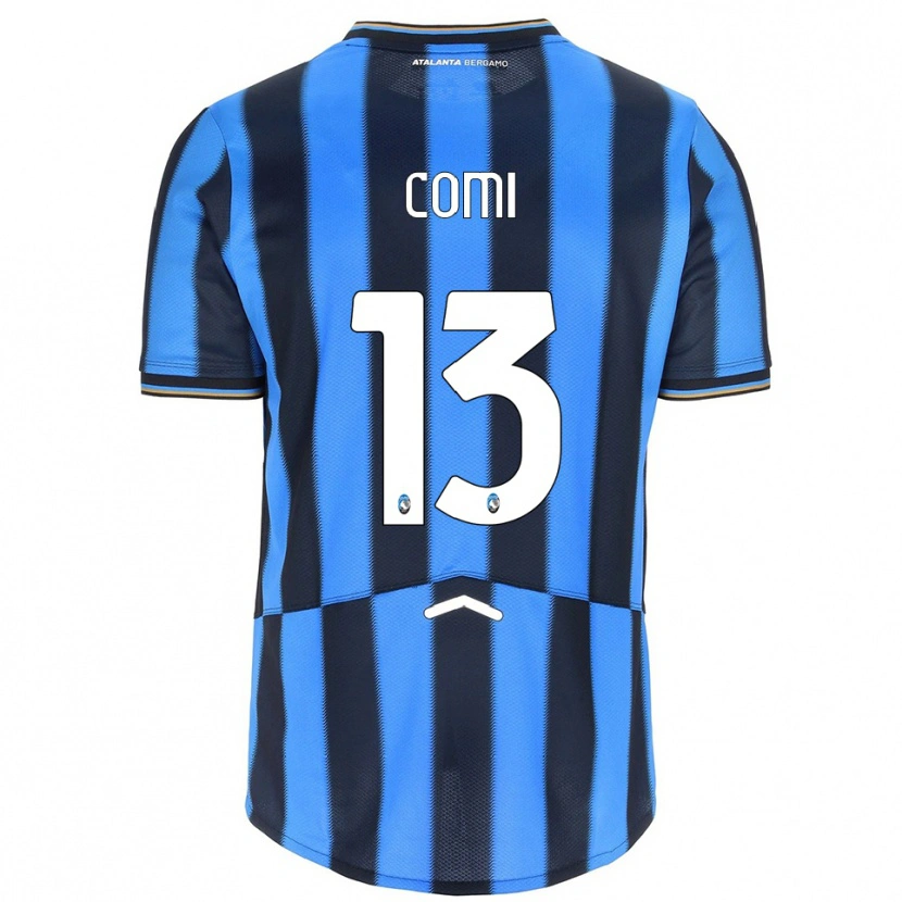 Danxen Uomo Maglia Pietro Comi #13 Azzurro Nero Kit Gara Home 2025/26 Maglietta
