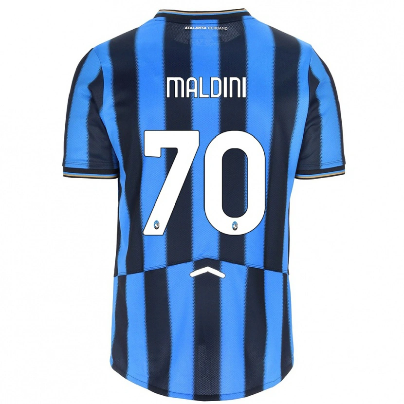 Danxen Uomo Maglia Daniel Maldini #70 Azzurro Nero Kit Gara Home 2025/26 Maglietta