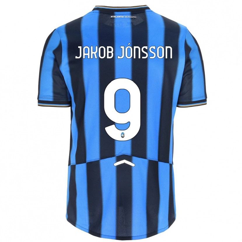 Danxen Uomo Maglia Birkir Jakob Jónsson #9 Azzurro Nero Kit Gara Home 2025/26 Maglietta