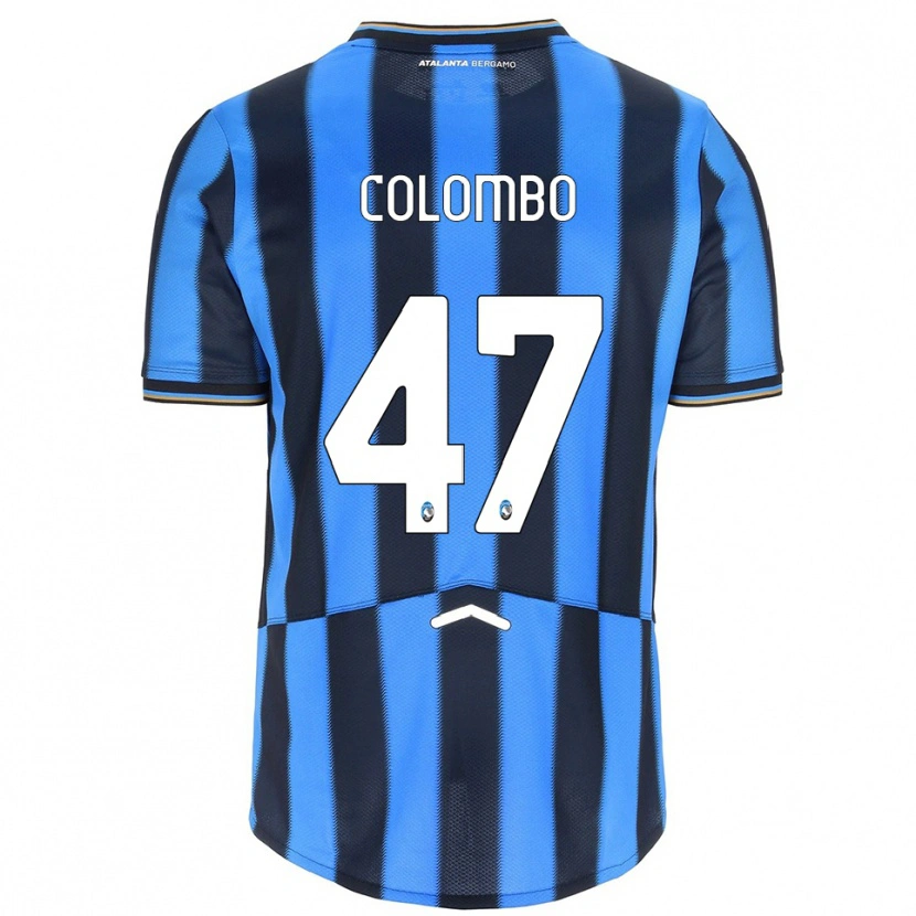 Danxen Uomo Maglia Matteo Colombo #47 Azzurro Nero Kit Gara Home 2025/26 Maglietta