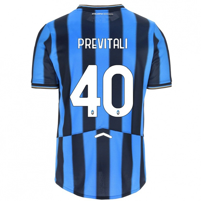 Danxen Uomo Maglia Cristian Previtali #40 Azzurro Nero Kit Gara Home 2025/26 Maglietta