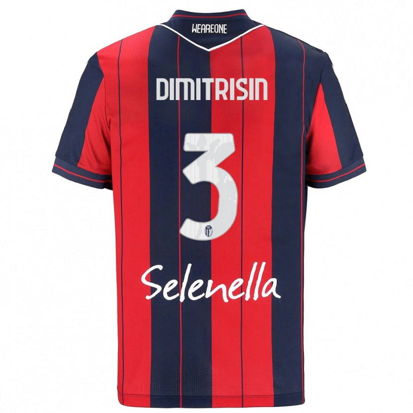 Danxen Uomo Maglia Daniil Dimitrișin #3 Rosso Blu Navy Kit Gara Home 2025/26 Maglietta
