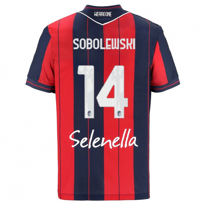 Danxen Uomo Maglia Konrad Sobolewski #14 Rosso Blu Navy Kit Gara Home 2025/26 Maglietta