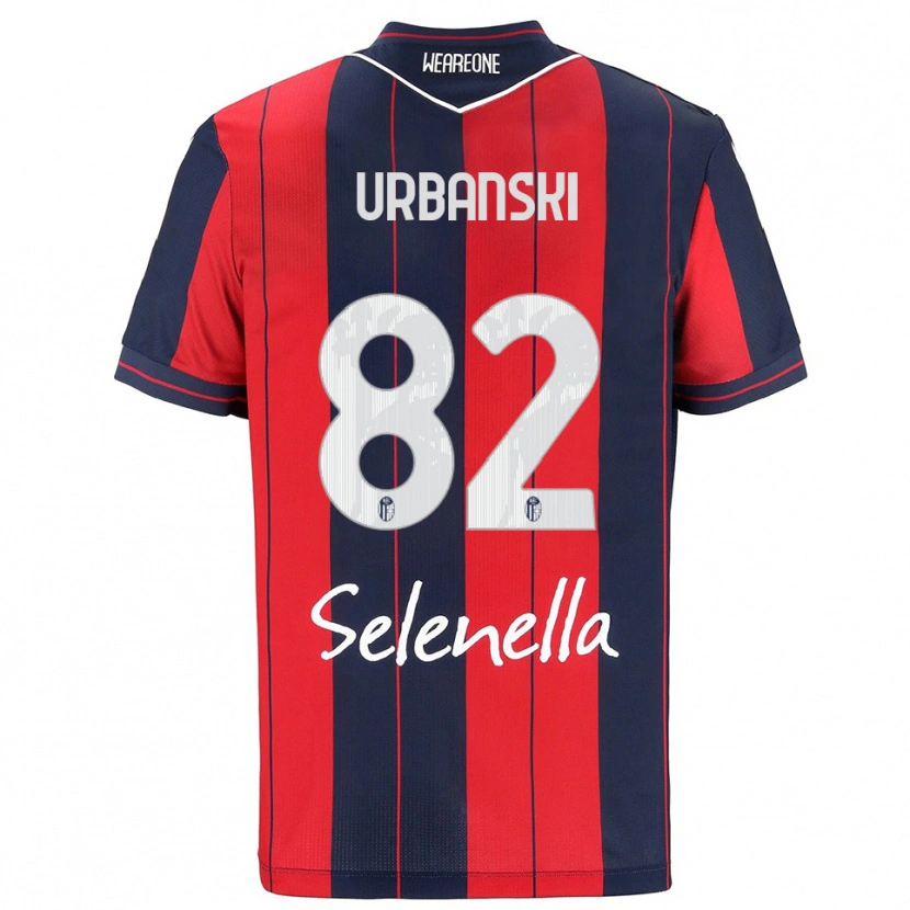 Danxen Uomo Maglia Kacper Urbanski #82 Rosso Blu Navy Kit Gara Home 2025/26 Maglietta