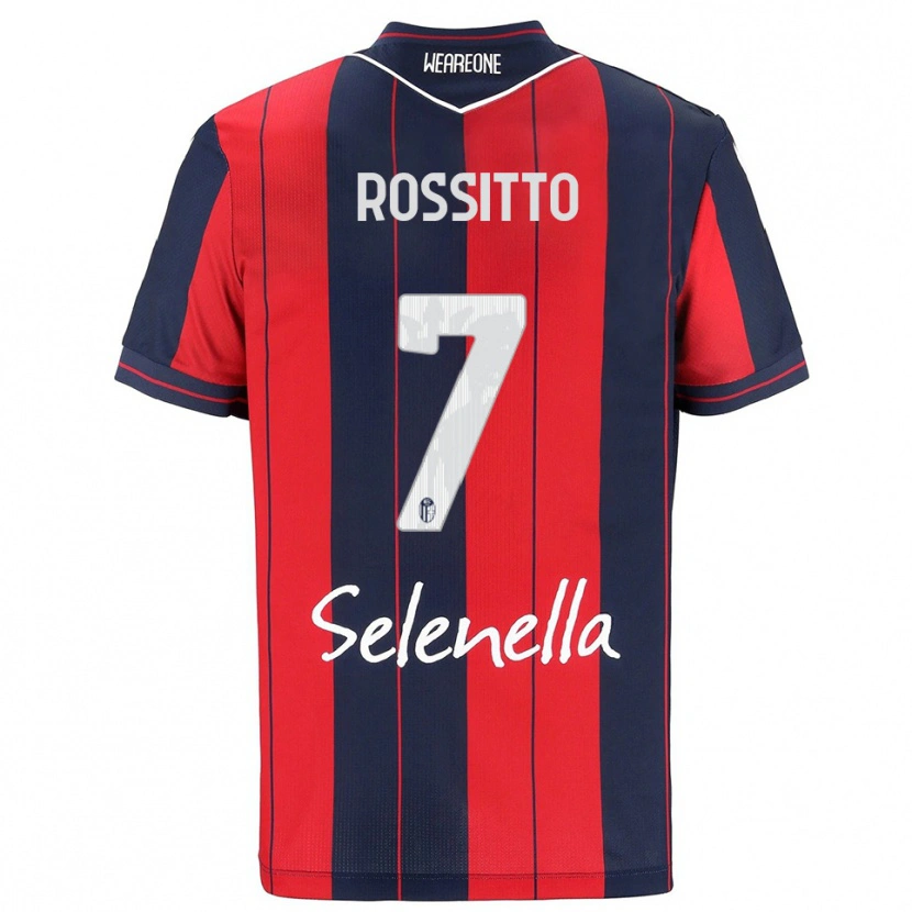 Danxen Uomo Maglia Niccoló Rossitto #7 Rosso Blu Navy Kit Gara Home 2025/26 Maglietta