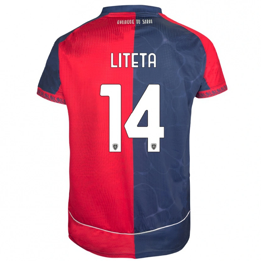 Danxen Uomo Maglia Joseph Liteta #14 Rosso Blu Navy Kit Gara Home 2025/26 Maglietta