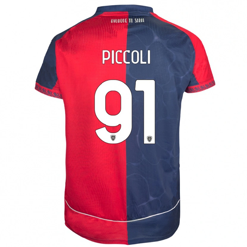 Danxen Uomo Maglia Roberto Piccoli #91 Rosso Blu Navy Kit Gara Home 2025/26 Maglietta