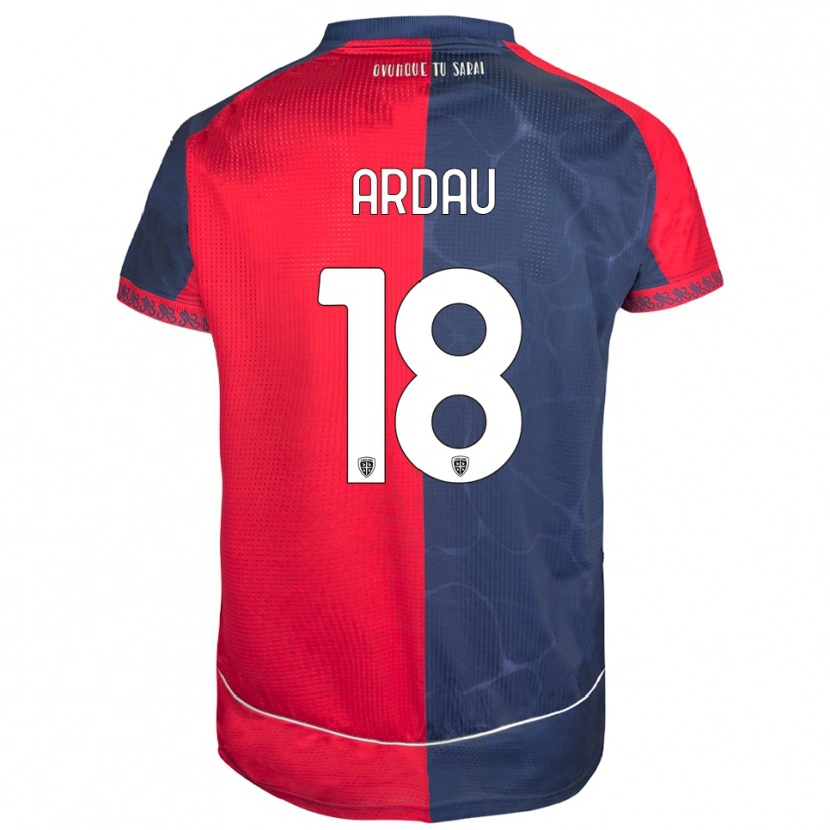 Danxen Uomo Maglia Samuel Ardau #18 Rosso Blu Navy Kit Gara Home 2025/26 Maglietta