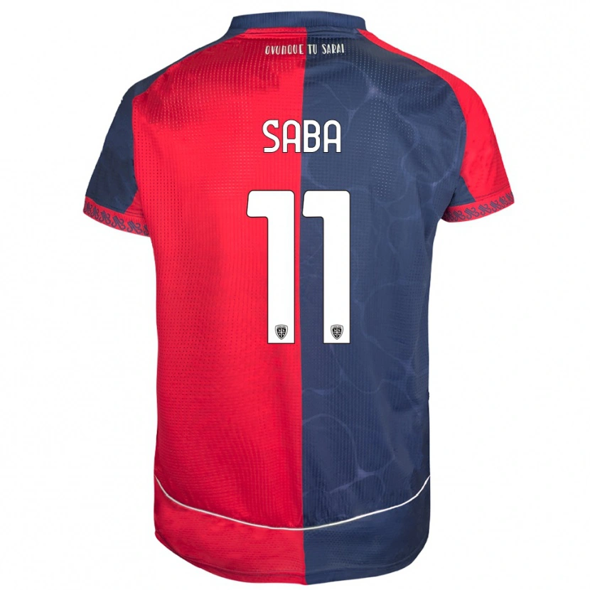 Danxen Uomo Maglia Alessio Saba #11 Rosso Blu Navy Kit Gara Home 2025/26 Maglietta