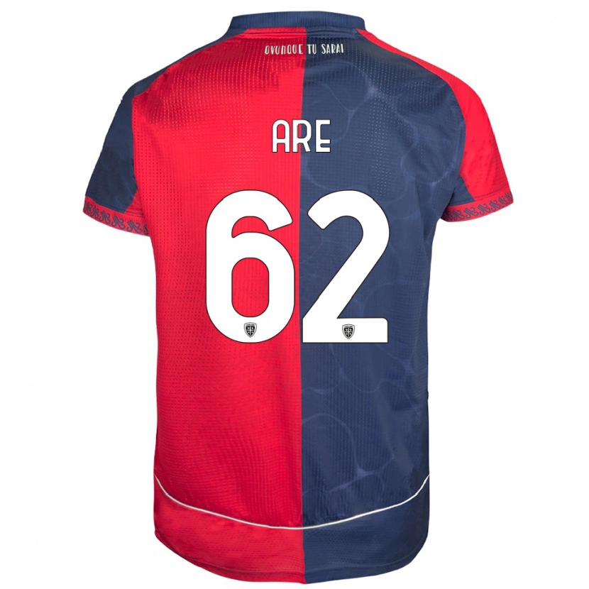 Danxen Uomo Maglia Emmanuele Are #62 Rosso Blu Navy Kit Gara Home 2025/26 Maglietta