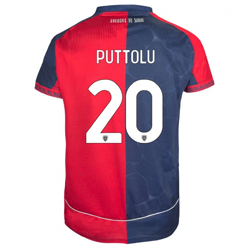 Danxen Uomo Maglia Diego Puttolu #20 Rosso Blu Navy Kit Gara Home 2025/26 Maglietta