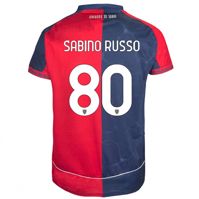 Danxen Uomo Maglia Alessandro Sabino Russo #80 Rosso Blu Navy Kit Gara Home 2025/26 Maglietta
