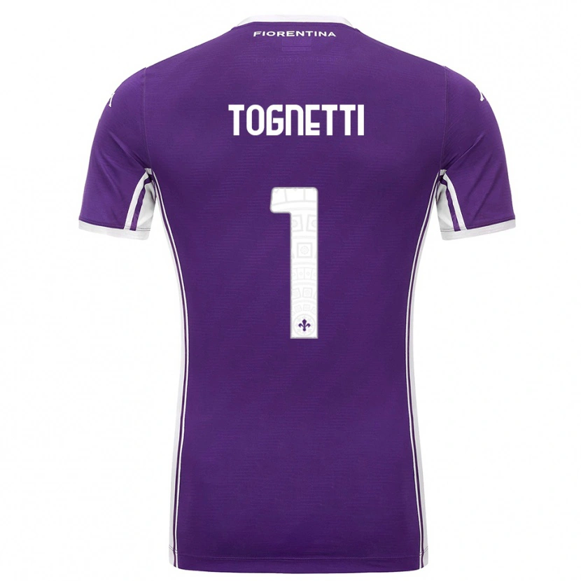Danxen Uomo Maglia Laerte Tognetti #1 Viola Bianco Kit Gara Home 2025/26 Maglietta