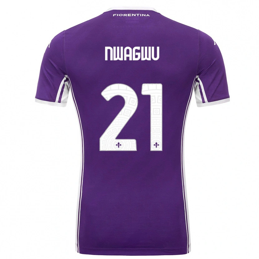 Danxen Uomo Maglia Ikenna Nwagwu #21 Viola Bianco Kit Gara Home 2025/26 Maglietta