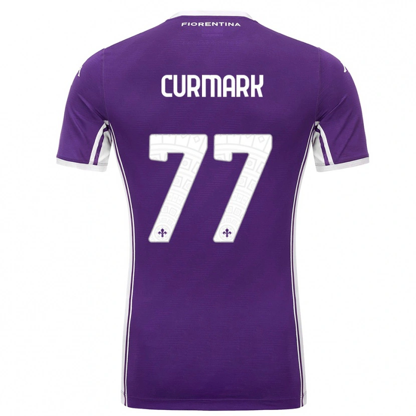Danxen Uomo Maglia Filippa Curmark #77 Viola Bianco Kit Gara Home 2025/26 Maglietta