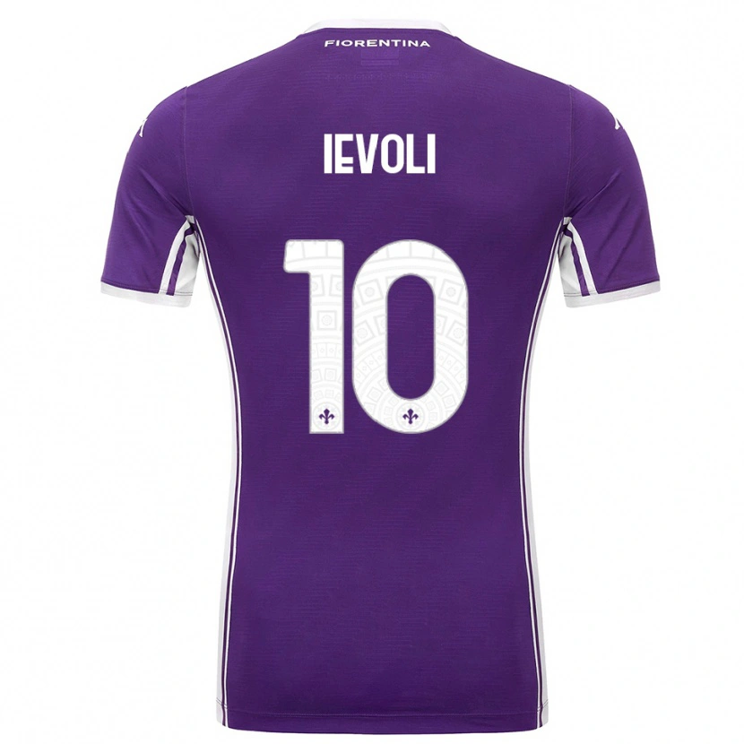 Danxen Uomo Maglia Mattia Ievoli #10 Viola Bianco Kit Gara Home 2025/26 Maglietta