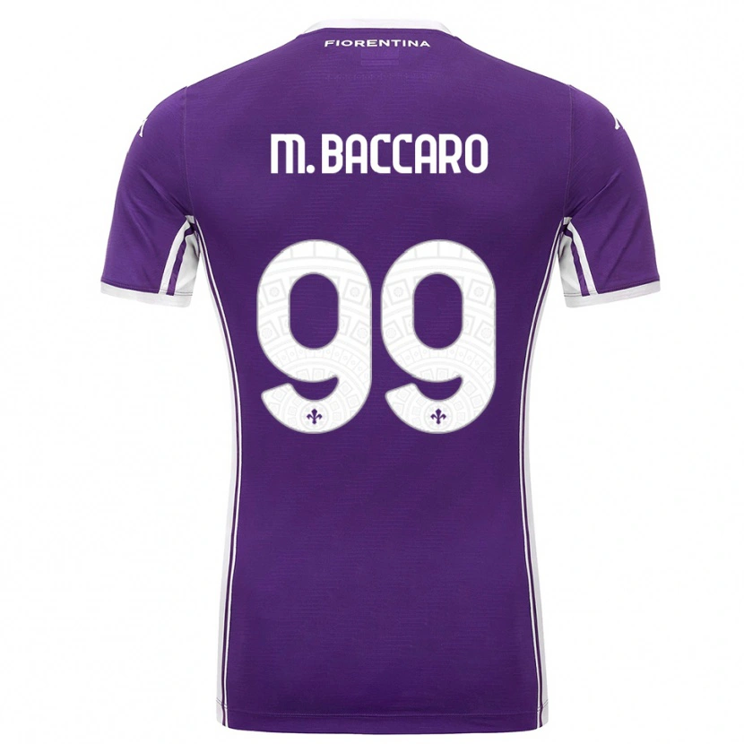 Danxen Uomo Maglia Giulia Maria Baccaro #99 Viola Bianco Kit Gara Home 2025/26 Maglietta