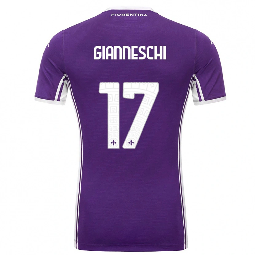 Danxen Uomo Maglia Noah Gianneschi #17 Viola Bianco Kit Gara Home 2025/26 Maglietta