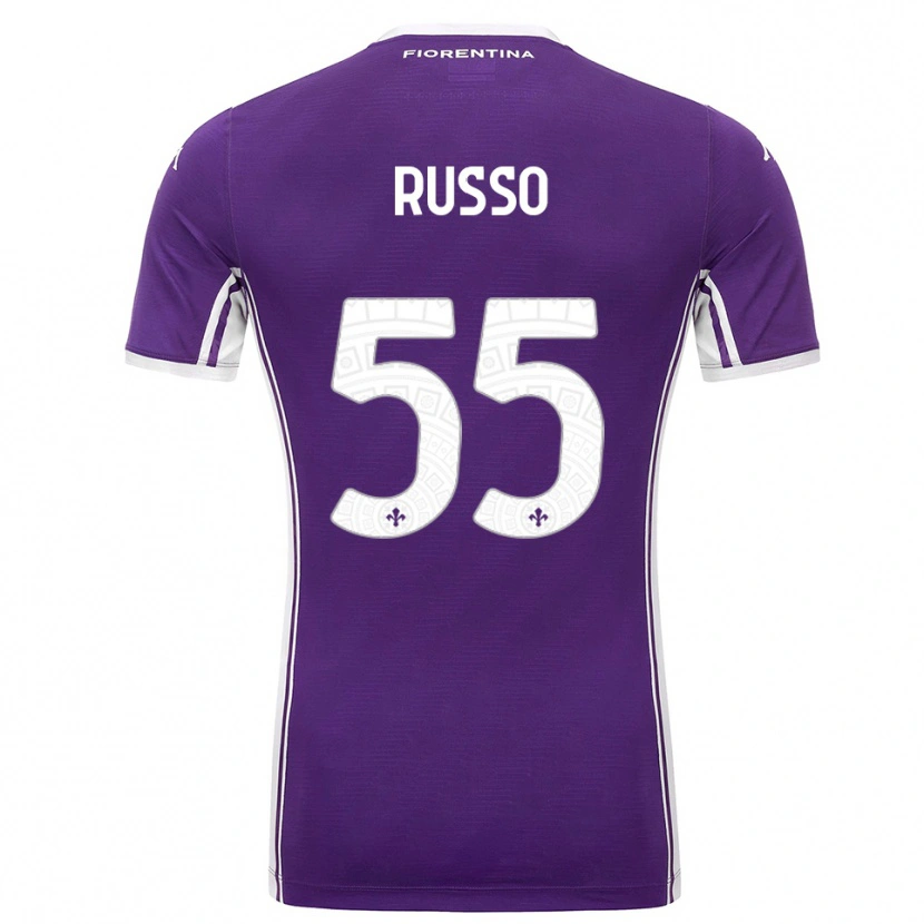 Danxen Uomo Maglia Federica Russo #55 Viola Bianco Kit Gara Home 2025/26 Maglietta