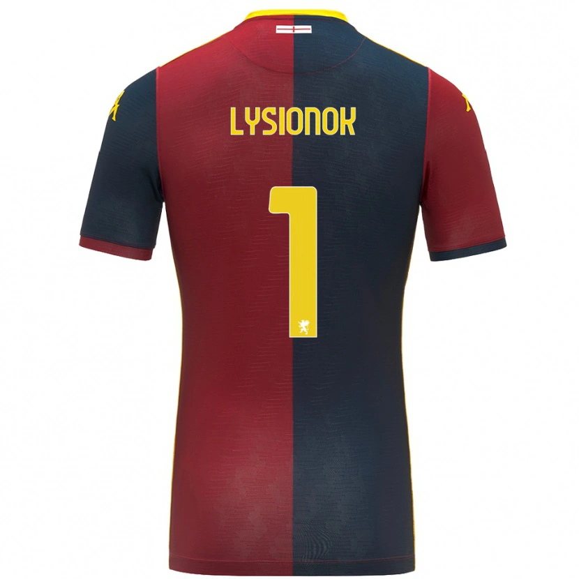 Danxen Uomo Maglia Ernestas Lysionok #1 Rosso Blu Royal Kit Gara Home 2025/26 Maglietta