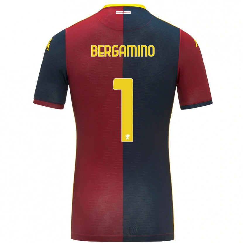 Danxen Uomo Maglia Giovanni Bergamino #1 Rosso Blu Royal Kit Gara Home 2025/26 Maglietta
