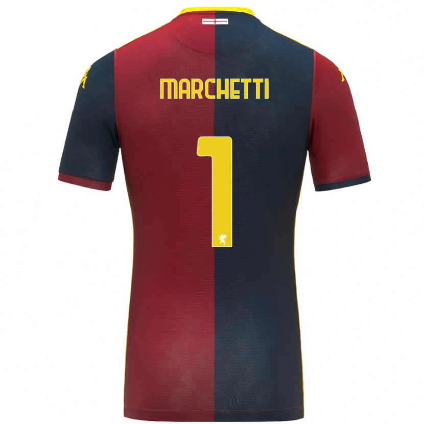 Danxen Uomo Maglia Lisa Marchetti #1 Rosso Blu Royal Kit Gara Home 2025/26 Maglietta