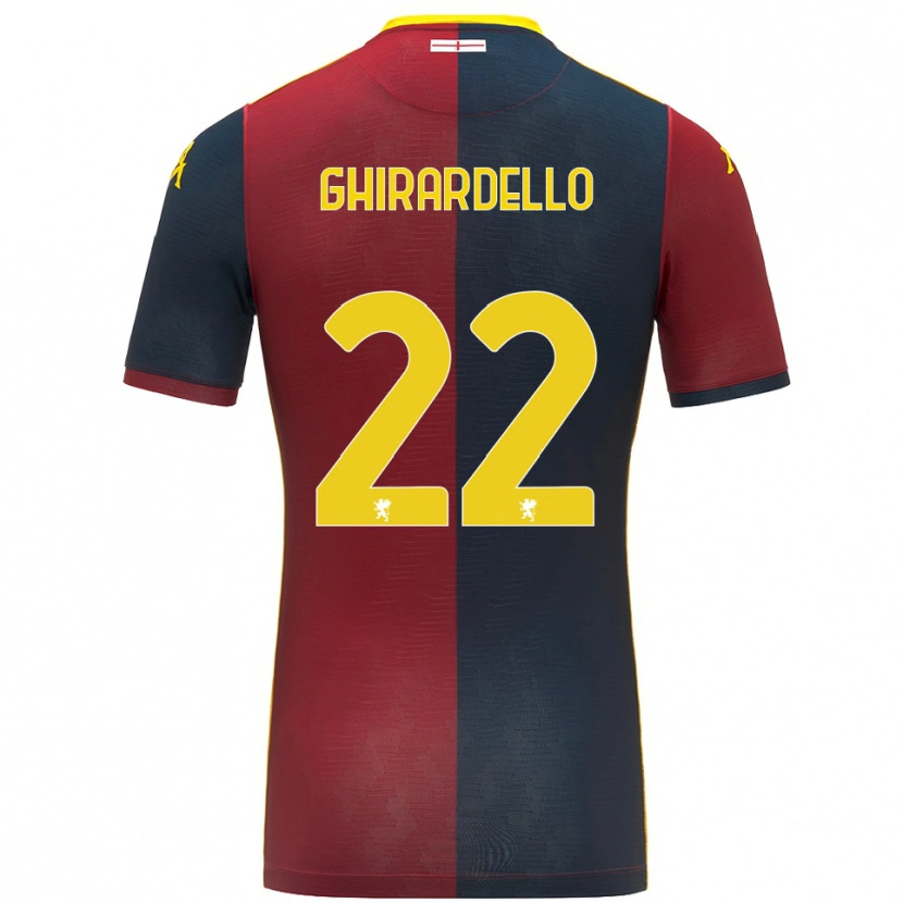 Danxen Uomo Maglia Tommaso Ghirardello #22 Rosso Blu Royal Kit Gara Home 2025/26 Maglietta