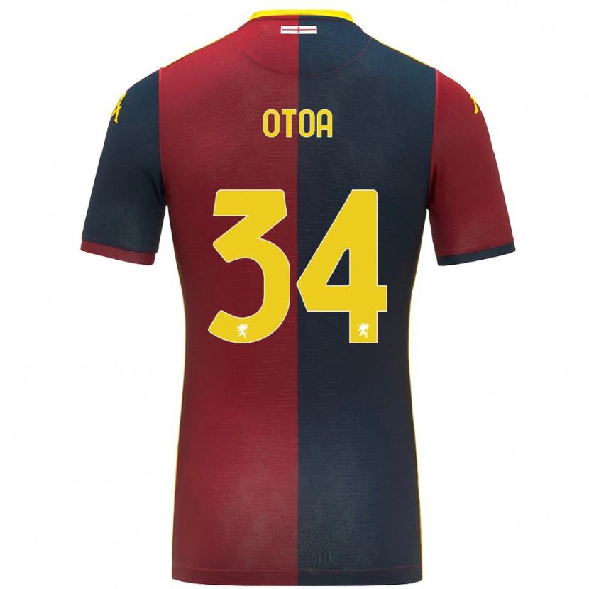 Danxen Uomo Maglia Sebastian Otoa #34 Rosso Blu Royal Kit Gara Home 2025/26 Maglietta