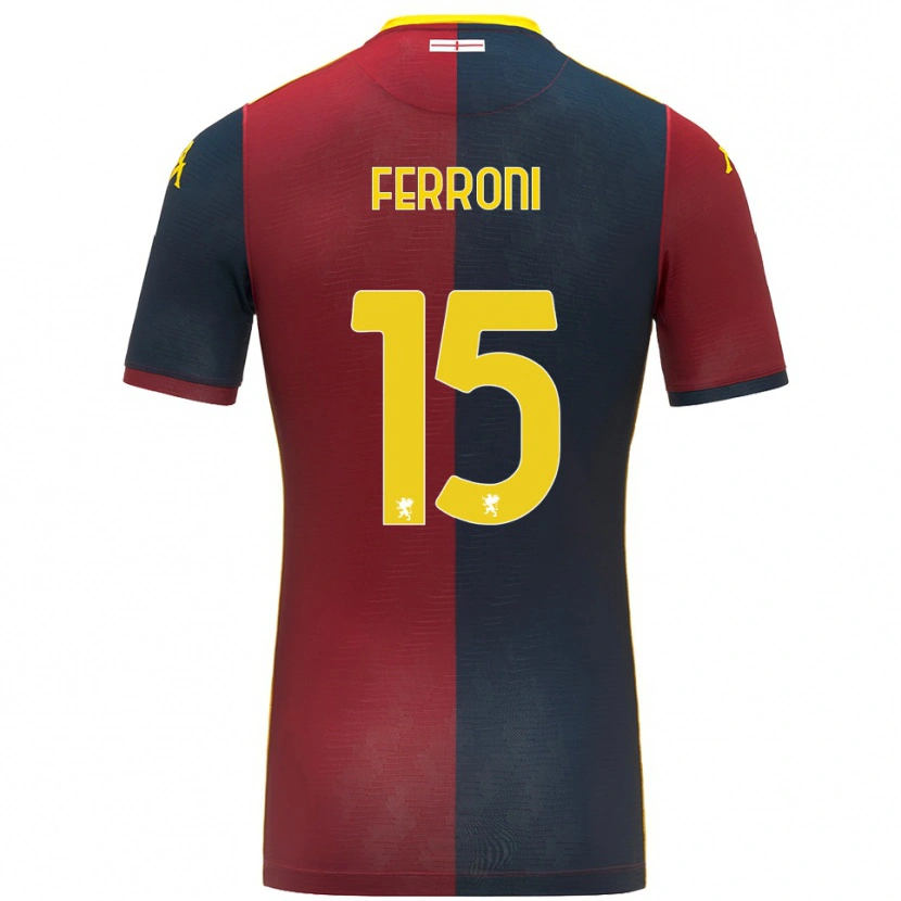 Danxen Uomo Maglia Leonardo Ferroni #15 Rosso Blu Royal Kit Gara Home 2025/26 Maglietta