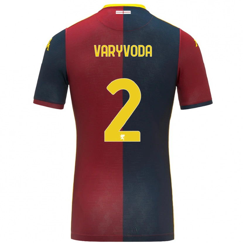 Danxen Uomo Maglia Dmytro Varyvoda #2 Rosso Blu Royal Kit Gara Home 2025/26 Maglietta