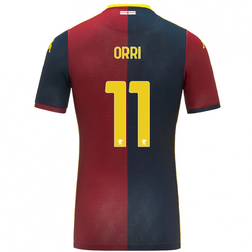 Danxen Uomo Maglia Ágúst Orri Thorsteinsson #11 Rosso Blu Royal Kit Gara Home 2025/26 Maglietta