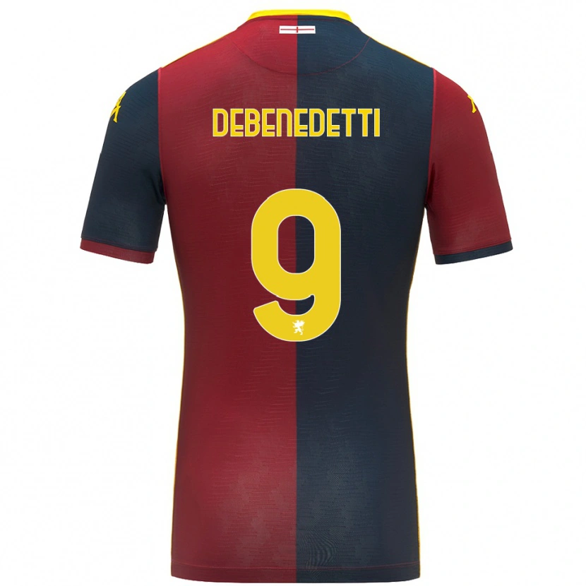 Danxen Uomo Maglia Alessandro Debenedetti #9 Rosso Blu Royal Kit Gara Home 2025/26 Maglietta