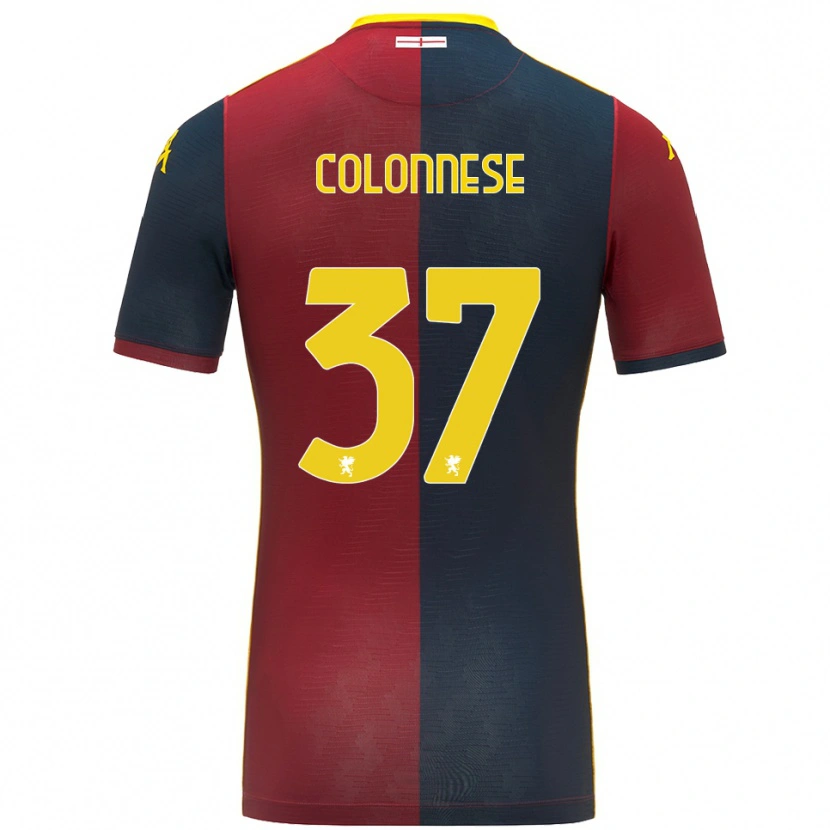 Danxen Uomo Maglia Lorenzo Colonnese #37 Rosso Blu Royal Kit Gara Home 2025/26 Maglietta