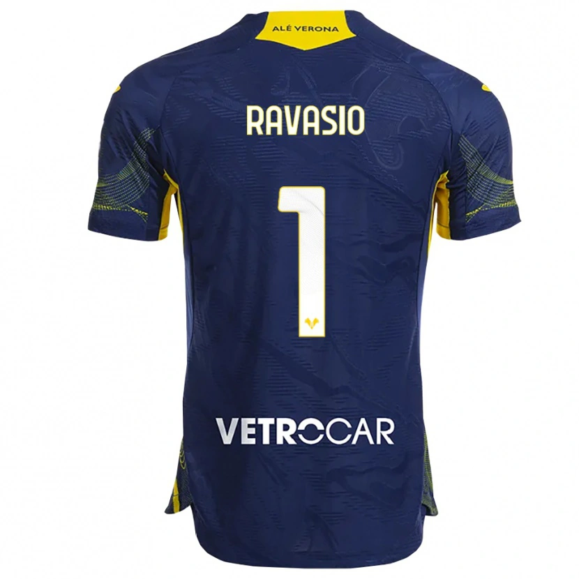 Danxen Uomo Maglia Manuel Ravasio #1 Blu Navy Giallo Kit Gara Home 2025/26 Maglietta