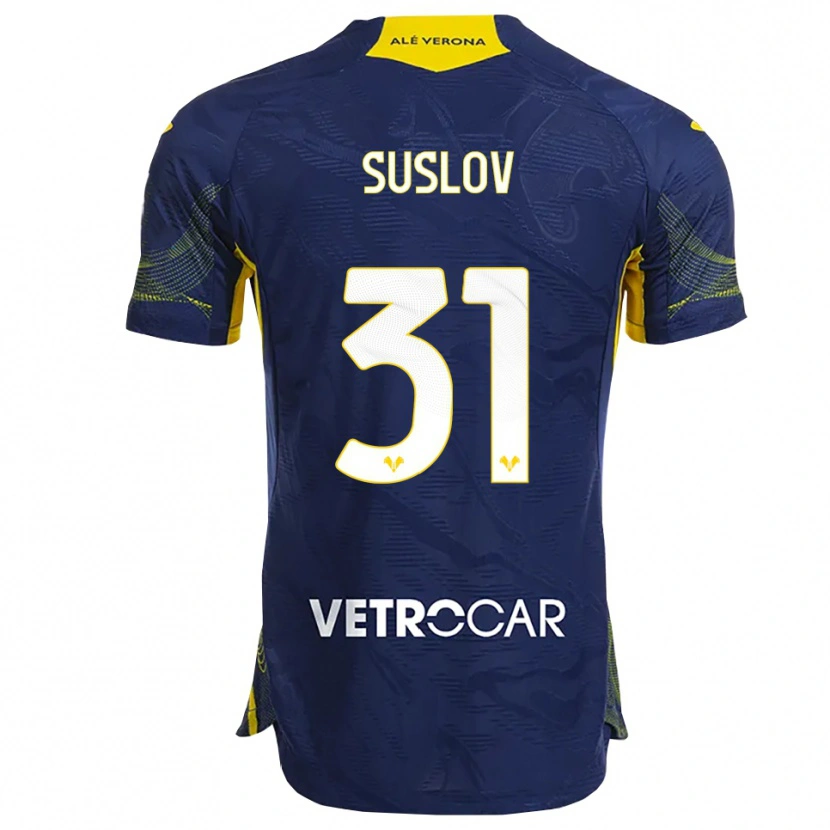 Danxen Uomo Maglia Tomas Suslov #31 Blu Navy Giallo Kit Gara Home 2025/26 Maglietta