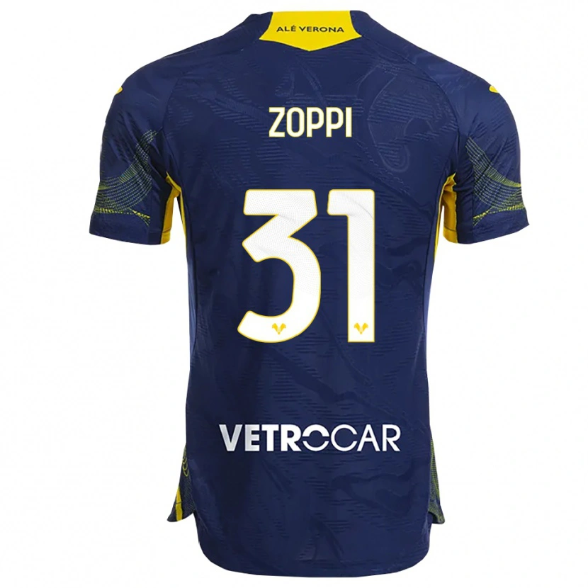 Danxen Uomo Maglia Sofia Zoppi #31 Blu Navy Giallo Kit Gara Home 2025/26 Maglietta