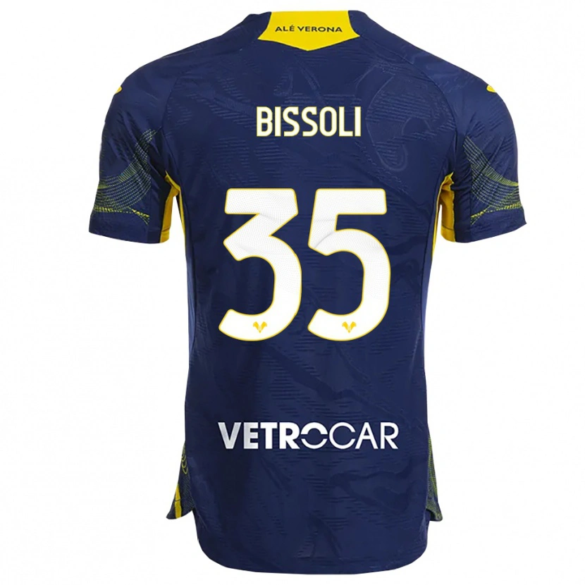 Danxen Uomo Maglia Noemí Bissoli #35 Blu Navy Giallo Kit Gara Home 2025/26 Maglietta
