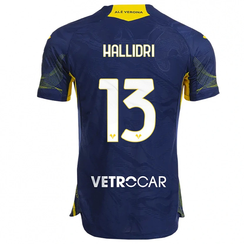 Danxen Uomo Maglia Fabian Hallidri #13 Blu Navy Giallo Kit Gara Home 2025/26 Maglietta