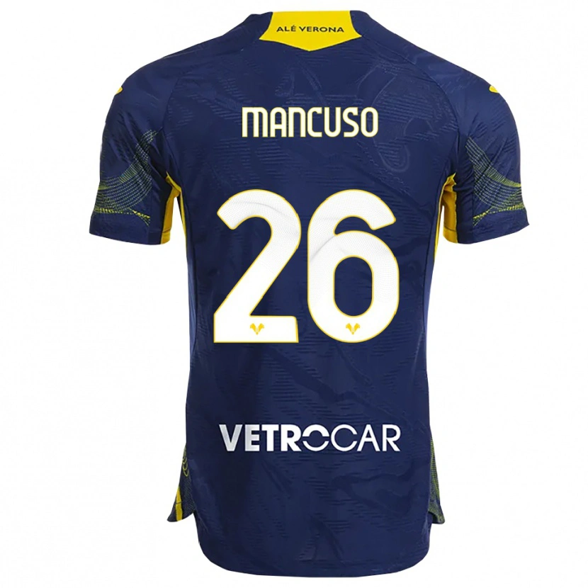 Danxen Uomo Maglia Giulia Mancuso #26 Blu Navy Giallo Kit Gara Home 2025/26 Maglietta