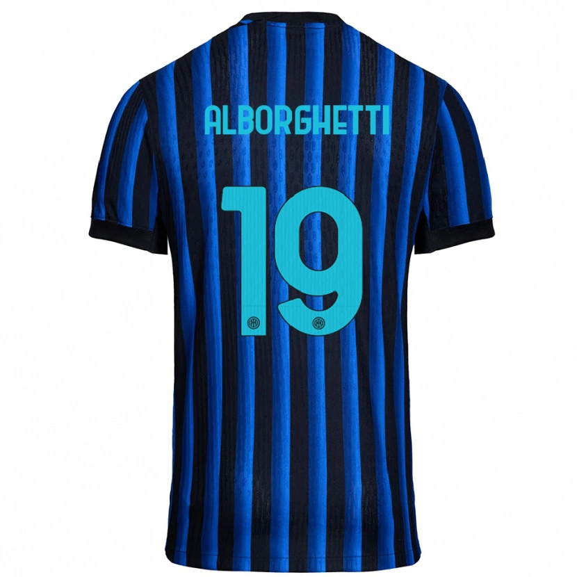 Danxen Uomo Maglia Lisa Alborghetti #19 Nero Blu Kit Gara Home 2025/26 Maglietta