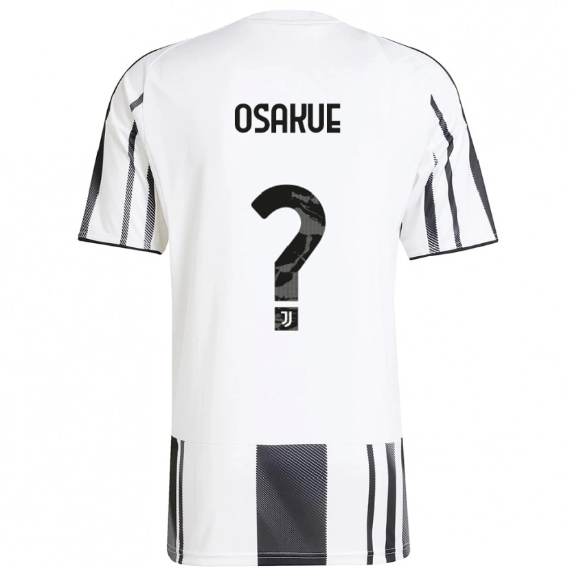Danxen Uomo Maglia Denaly Osakue #0 Bianco Nero Kit Gara Home 2025/26 Maglietta