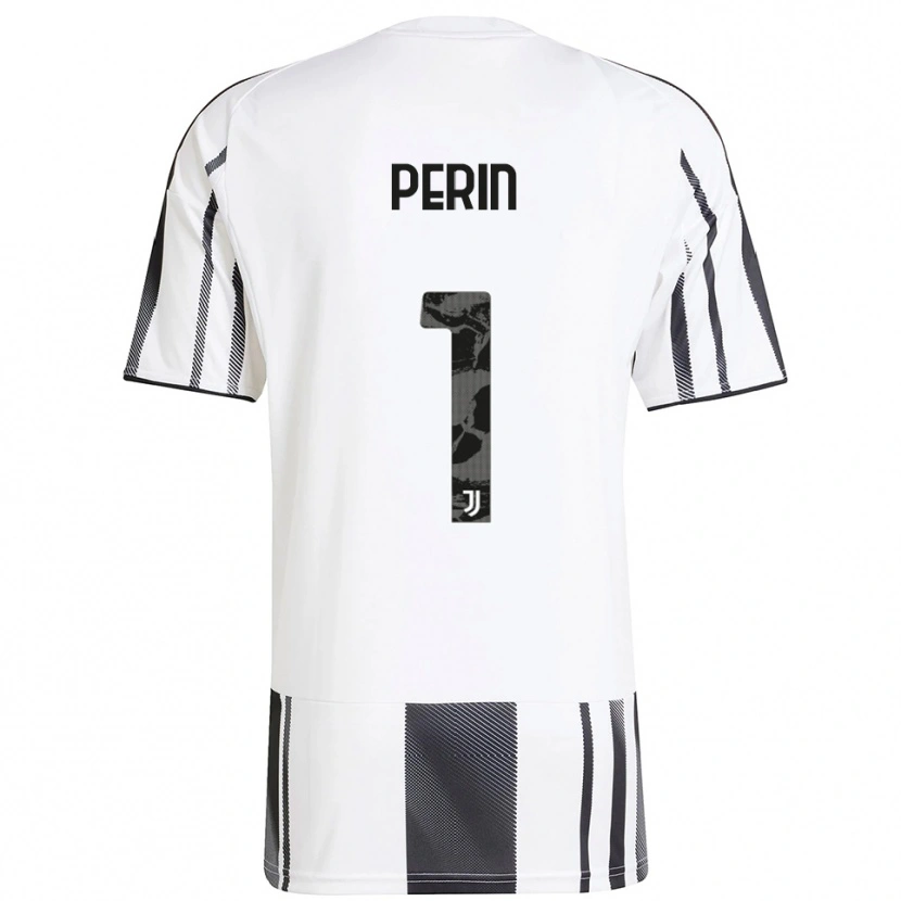 Danxen Uomo Maglia Mattia Perin #1 Bianco Nero Kit Gara Home 2025/26 Maglietta