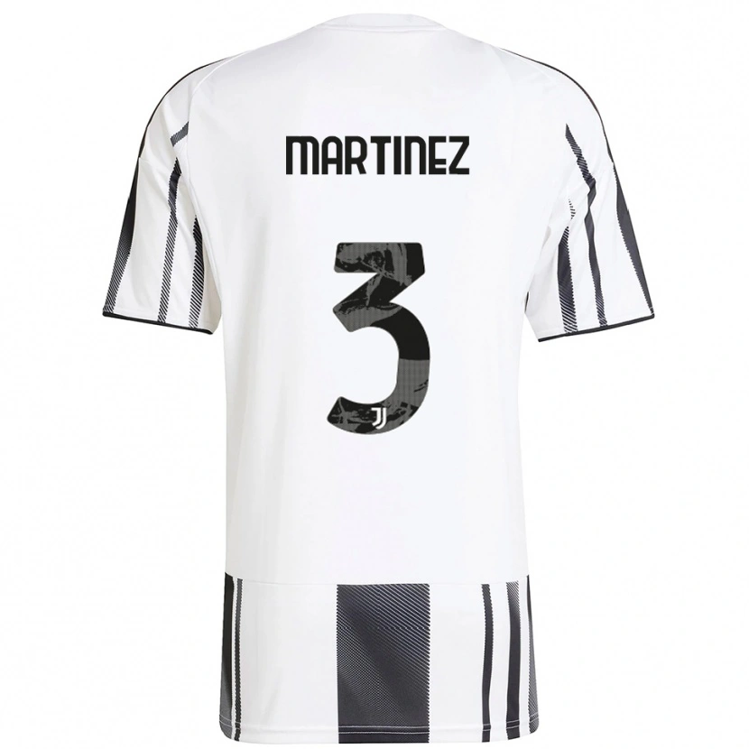 Danxen Uomo Maglia Bruno Martinez #3 Bianco Nero Kit Gara Home 2025/26 Maglietta