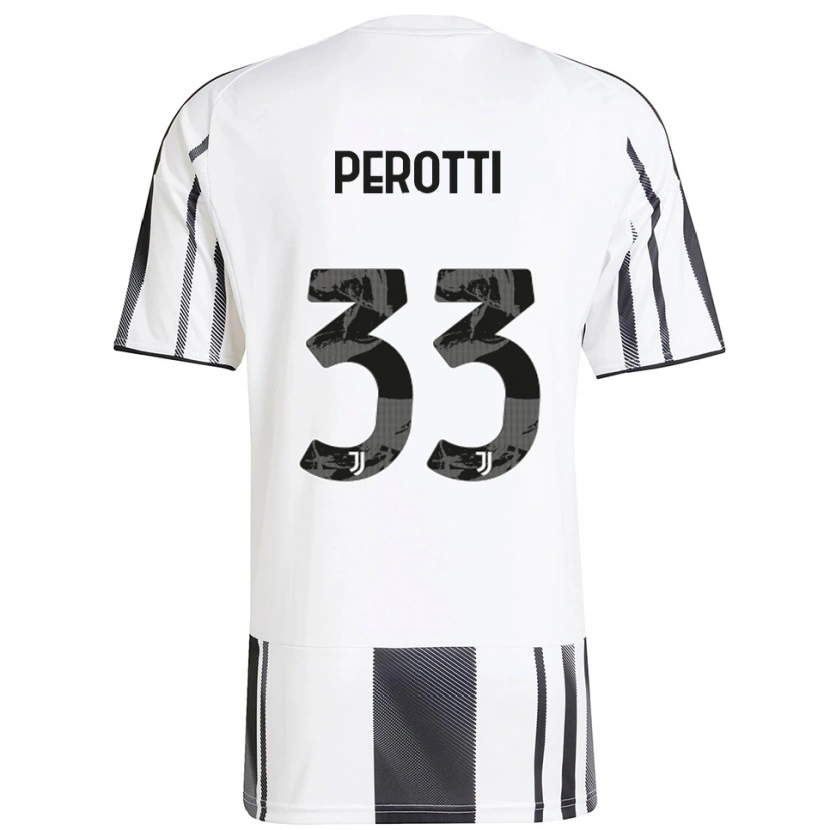 Danxen Uomo Maglia Clemente Perotti #33 Bianco Nero Kit Gara Home 2025/26 Maglietta