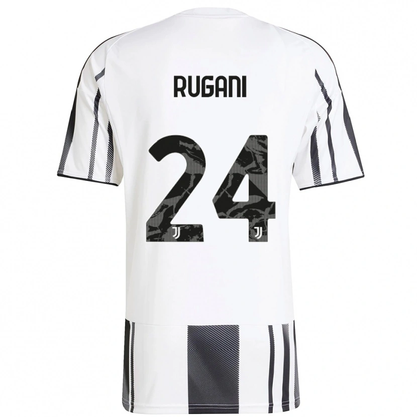 Danxen Uomo Maglia Daniele Rugani #24 Bianco Nero Kit Gara Home 2025/26 Maglietta
