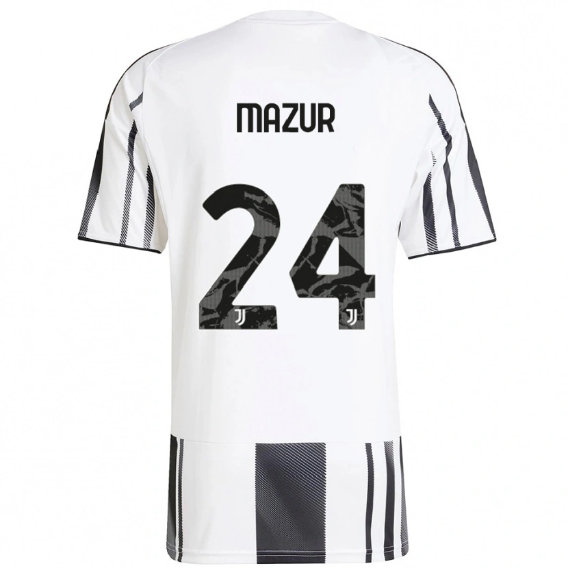 Danxen Uomo Maglia Patryk Mazur #24 Bianco Nero Kit Gara Home 2025/26 Maglietta